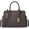 Gold-tone Hardware/Embossed Goat Leather/Chocolate