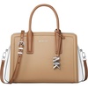 Silver-tone Hardware/Leather/Peanut Multi