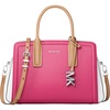 Silver-tone Hardware/Leather/Raspberry Multi