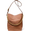 Gold-tone Hardware/Suede Leather/Luggage