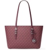 Silver-tone Hardware/Tonal Mk Signature Coated Twill/Oxblood