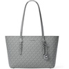 Silver-tone Hardware/Tonal Mk Signature Coated Twill/Storm