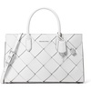 Silver-tone Hardware/Woven Leather/Optic White