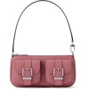 Silver-tone Hardware/Pebbled Leather/Rosewood