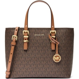 MICHAEL Michael Kors Women’s Quinn Small East West Tote Crossbody(Brown/Acorn)