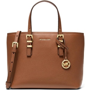 MICHAEL Michael Kors Women’s Quinn Small East West Tote Crossbody(Luggage)
