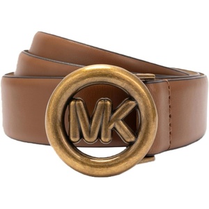 Michael Kors 1.25 Inches NON REVERSIBLE LEATHER BELT(Luggage Ant Gold)