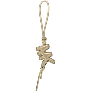 Michael Kors Bag and Key Charm(Leather Mk Bubble Charm/Pale Gold)
