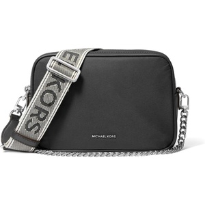 Michael Kors Bryant Medium Double Zip Chain Camera Crossbody Bag(Black)
