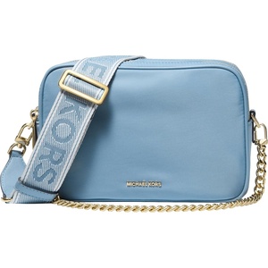 Michael Kors Bryant Medium Double Zip Chain Camera Crossbody Bag(Gold-tone Hardware/Nylon/Chambray)