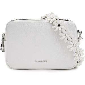 Michael Kors Bryant Medium Double Zip Chain Camera Crossbody Bag(Optic White)