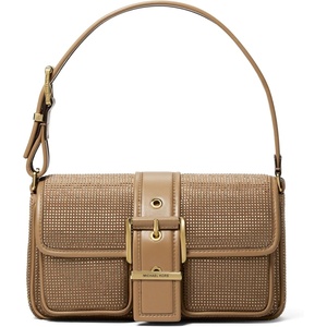 Michael Kors Colby Medium Shoulder Bag(Gold-tone Hardware/Rhinestone Hot Fix/Husk)