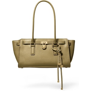Michael Kors Hamilton Moderne Small Shoulder Tote(Gold-tone Hardware/Urbino Leather/Pistachio)