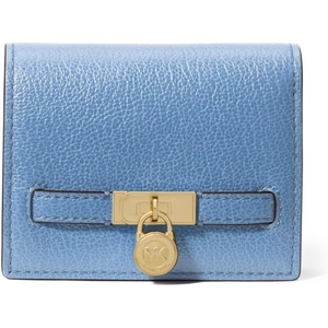 Michael Kors Hamilton Small Compact Wallet, Gold-Tone Hardware/MK Signature Coated Twill/Vanilla/Acorn(Gold-tone Hardware/Urbino Leather/French Blue)