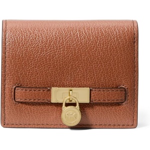 Michael Kors Hamilton Small Compact Wallet, Gold-Tone Hardware/MK Signature Coated Twill/Vanilla/Acorn(Gold-tone Hardware/Urbino Leather/Luggage)
