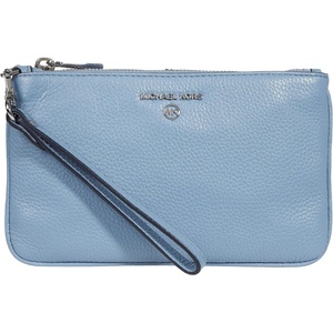 Michael Kors Jet Set Charm Medium Top Zip Wristlet(Silver-tone Hardware/Chambray)
