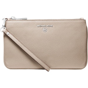 Michael Kors Jet Set Charm Medium Top Zip Wristlet(Silver-tone Hardware/Light Sand)