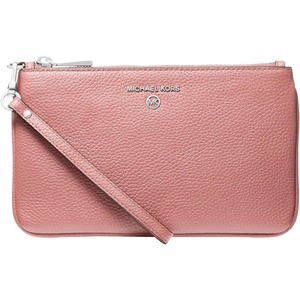 Michael Kors Jet Set Charm Medium Top Zip Wristlet(Silver-tone Hardware/Rose)