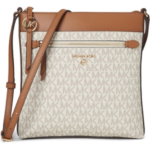 Michael Kors Jet Set Charm Small Flat Crossbody Bag(Vanilla/Acorn)