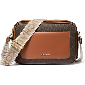Michael Kors Maeve Large Pocket Crossbody Bag(Gold-tone Hardware/Brown/Acorn)