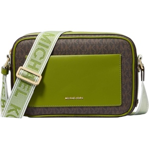 Michael Kors Maeve Large Pocket Crossbody Bag(Gold-tone Hardware/Meadow Green)