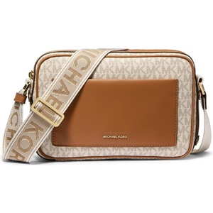 Michael Kors Maeve Large Pocket Crossbody Bag(Gold-tone Hardware/Vanilla/Acorn)