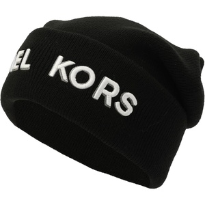 Michael Kors Men’s Embroidered Shadow M Kors Cuff Hat(Black)