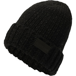 Michael Kors Mens Marl Yarn Mix Cuff Hat, Soft & Stylish Fashion Accessory for Winter Black(Black)