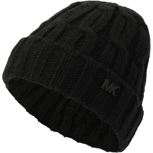 Michael Kors Men’s V Cable Watch Cap, Comfortable & Warm Beanie & Accessory Hat for Cold Weather(Black)