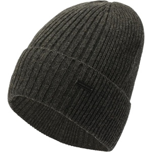 Michael Kors Men’s Wide Center Rib Cuff Hat(Charcoal Melange)
