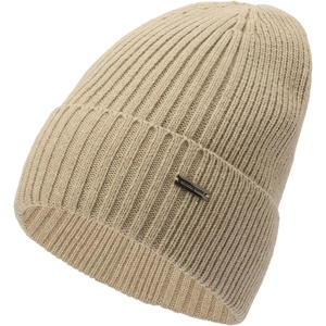 Michael Kors Men’s Wide Center Rib Cuff Hat(Oatmeal Heather)