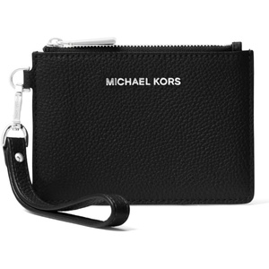 Michael Kors Mercer Small Coin Purse Luggage One Size(Silver-tone Hardware/Black)
