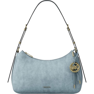 Michael Kors Nolita Medium Top Zip Convertible Shoulder Bag(Gold-tone Hardware/Leather/Chambray)