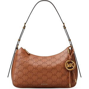 Michael Kors Nolita Medium Top Zip Convertible Shoulder Bag(Gold-tone Hardware/Matte Pebble Leather/Luggage)