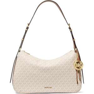 Michael Kors Nolita Medium Top Zip Convertible Shoulder Bag(Gold-tone Hardware/Mk Signature Coated Twill/Vanilla/Acorn)