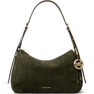 Michael Kors Nolita Medium Top Zip Convertible Shoulder Bag(Gold-tone Hardware/Nubuck Leather/Ivy)
