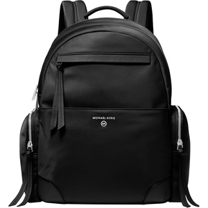 Michael Kors Prescott Large Backpack, Driftwood, One Size(Silver-tone Hardware/Nylon/Black)