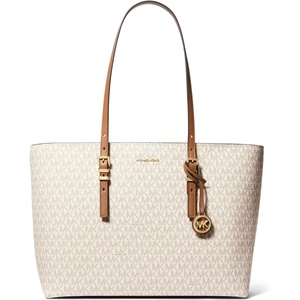 Michael Kors Quinn Large Tote(Gold-tone Hardware/Vanilla/Acorn)