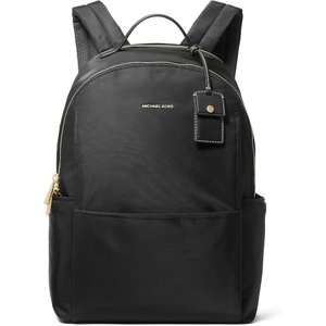 Michael Kors Sable Large Backpack, Gold-Tone Hardware/Birch(Gold-tone Hardware/Milano Nylon/Black)