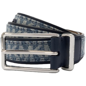 Michael Kors Women’s 1.2 Inch Denim Leather Belt, Stylish Accessory for Everyday Wear, Adjustable Fit(Blue)