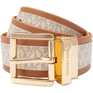 Michael Kors Women’s 1.5 Inch Reversible Logo Belt, Stylish Accessory for Everyday, Adjustable Fit(Vanilla)