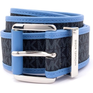 Michael Kors Womens 1.75 Inch Logo Belt with Grommets, Stylish Fashion Accessory for Everyday Wear(South Pacific)