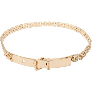Michael Kors Women’s .7 Inch Chain Belt, Stylish Accessory for Everyday Wear, Adjustable Fit(Lt Pol Gold)