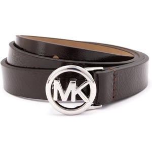 Michael Kors Womens .75 Inch Logo Skinny Belt, Stylish Fashion Accessory for Everyday Wear(Chocolate)