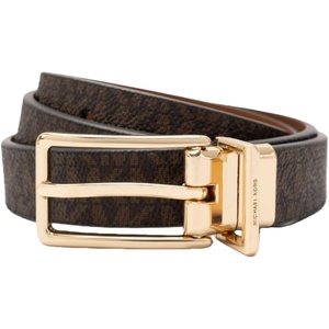Michael Kors Women’s .78 Inch Logo Reversible Belt, Stylish Accessory for Everyday, Adjustable Fit(Brown)