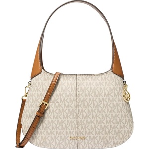 Michael Kors Women’s Alice Small Top Zip Shoulder Bag(Vanilla/Acorn)