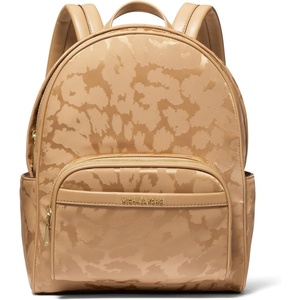 Michael Kors Women’s Bex Medium Backpack, Silver-Tone Hardware/Black(Camel)