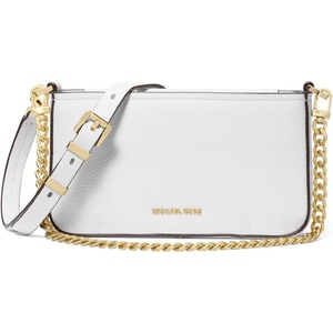 Michael Kors Women’s Bryant Small Convertible Crossbody Bag(Gold-tone Hardware/Optic White)