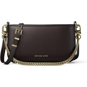 Michael Kors Women’s Bryant Small Convertible Crossbody Bag(Gold-tone Hardware/Pebble Leather/Chocolate)