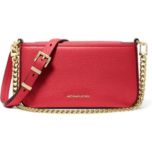 Michael Kors Women’s Bryant Small Convertible Crossbody Bag(Gold-tone Hardware/Pebble Leather/Crimson)